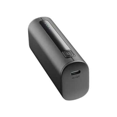 Immagine di Cellularline Power Bank THUNDER 5000 Caricabatterie Portatile Extra Compatto 12W dotato di Porta USB C Nero