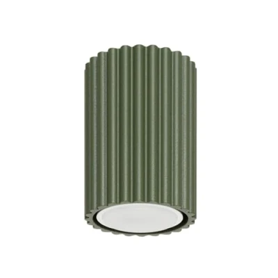 Immagine di SOLLUX lighting Lampada Da Soffitto Faretto In Alluminio 1 Paralume 6,5 x 10 cm Karbon Verde Oliva