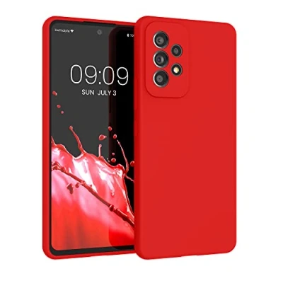 Immagine di kwmobile Cover per Samsung Galaxy A53 5G Custodia Back Case Smartphone in Silicone TPU Protezione Gommata rosso classico