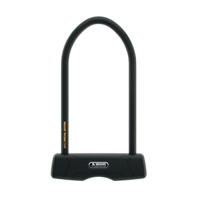 Immagine di ABUS Granit 460 Lucchetto a U + Supporto USH460 per Bicicletta con Staffa tonda Livello di Sicurezza 9 Colore Nero