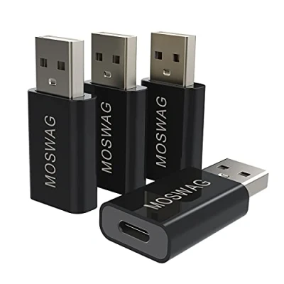 Immagine di MOSWAG Adattatore USB C a maschio femmina Convertitore da compatibile con caricabatterie Apple MagSafe, iMac, MacBook Pro, MacBook, laptop, PC