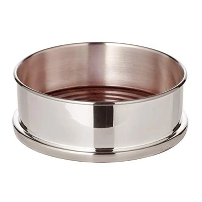 Immagine di EDZARD sottobottiglia Derby, altamente placcato in argento, base legno, diametro 13 cm