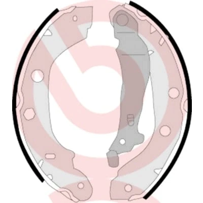 Immagine di BREMBO S 56 509 Ganasce freno 229 42 con leva a mano RENAULT: Kangoo I, I Express, II FIAT: Doblo Van / Station Wagon