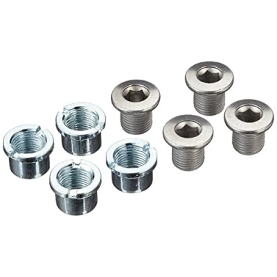 Immagine di Bulloni di fissaggio del vassoio doppio (m8 x 8,5) e dadi (4 set) Shimano FC M391 (x4)