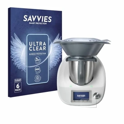 Immagine di savvies (6 Pezzi Pellicola Protettiva per Vorwerk Thermomix TM5/ Bimby TM5 Protezione Schermo Trasparente