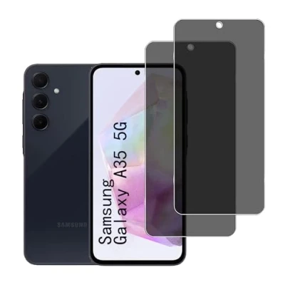Immagine di YIFNTANG [2 Pezzi] Privacy Pellicola Protettiva per Samsung Galaxy A35 5G,Durezza 9H,Antigraffio,Anti spy Protezione Schermo in Vetro Temperato 5G