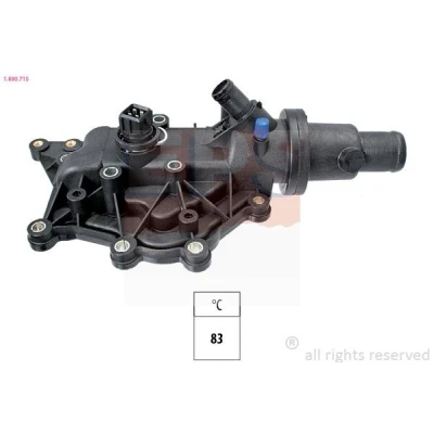 Immagine di EPS 1.880.715 Termostato motore 83 Made in Italy OE Equivalent con guarnizione RENAULT: CLIO 3, SCENIC 2, MEGANE 2 Kombi