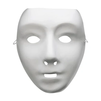 Immagine di SMIFFYS Maschera da robot, bianca su elastico
