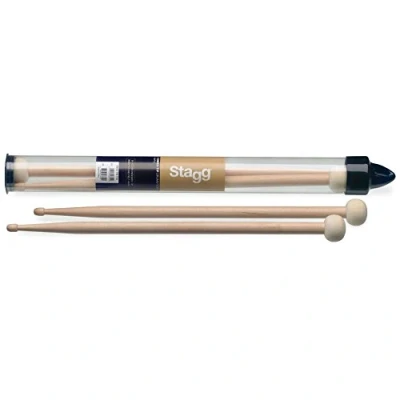 Immagine di Stagg sm5 a tim F30 coppia di acero combo tip bacchette con testa in legno e feltro,