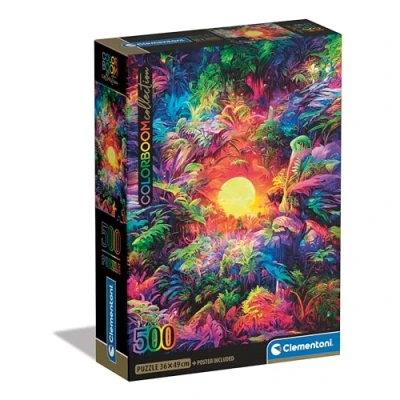 Immagine di Clementoni Colorboom Collection Psychedelic Jungle 500 Pezzi, Poster Incluso, Puzzle Gradient, Divertimento Per Adulti, Made In Italy, 35530, Multicolore, 35530