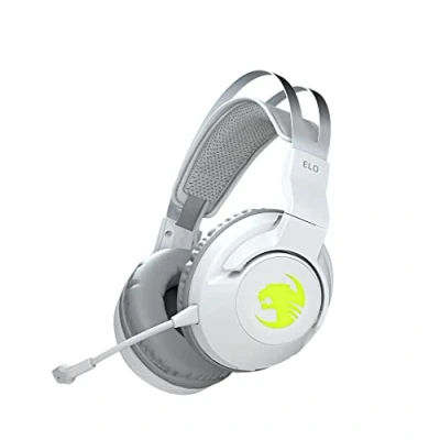 Immagine di Roccat ELO Gaming Cuffie Over Ear Bluetooth 7,1 Surround Bianco Eliminazione del rumore regolazione volume, Muto