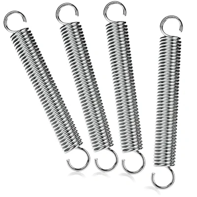 Immagine di com four® 4X Molle di trazione con Doppi Ganci Molla per Tenda, Caravan Accessori Fissaggio Tensione Parasole in Acciaio (4 Pezzi Tensione)
