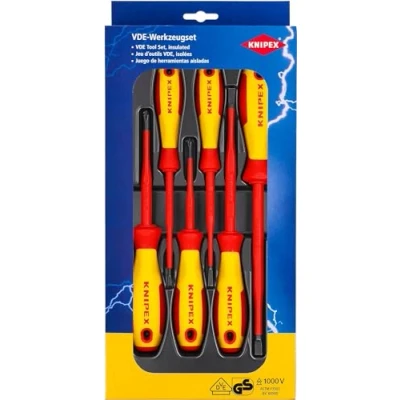 Immagine di Knipex VDE Kit cacciaviti 6 parti Taglio, Croce Phillips