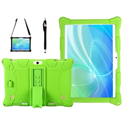Immagine di AKNICI 10 Pollici Custodia per TOSCiDO K108 W109/BEISTA X101 K107/DUODUOGO 10.1/MEBERRY M6/YESTEL X7/YOTOPT K107/LNMBBS X30/Yuntab K107/PENG 10/MaiTai 10/TEENO 10.1,Tracolla e Stilo,Verde Chiaro
