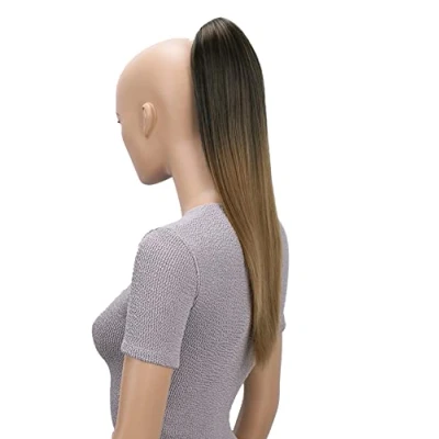 Immagine di CAISHA 40cm Coda Di Cavallo Lily Posticci Per Capelli Con Pinza Extensions Finta Liscio Marrone Ombré Mix H110