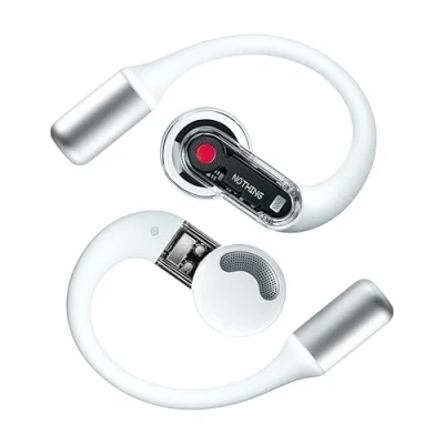 Immagine di Nothing Ear (open) auricolari senza fili con Tecnologia Open Sound, Due microfoni + AI Clear Voice, 30 ore di riproduzione musicale ed EQ avanzato Bianco
