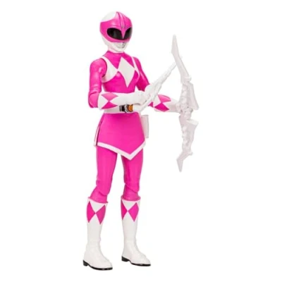 Immagine di Power Rangers Mighty Morphin Pink Ranger, action figure giocattolo, supereroe Hasbro e giocattoli per ragazzi ragazze oltre i 4 anni, accessori inclusi