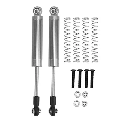 Immagine di Ammortizzatore RC per Auto, in Metallo 2 Pezzi 102mm cingoli RC(Argento) Accessori modellini di Auto