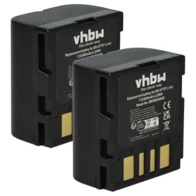 Immagine di vhbw 2x batteria compatibile con JVC GR D650EX, D450EG, D450E, D645EG, D645, D650 videocamera camcorder (600mAh, 7,2V, Li Ion)