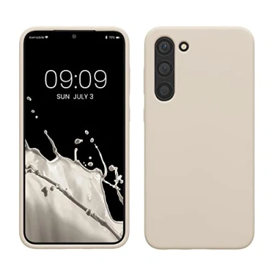 Immagine di kwmobile Cover per Samsung Galaxy S23 Plus Custodia Back Case Smartphone in Silicone TPU Protezione Gommata crema matt