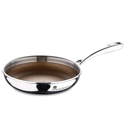 Immagine di MasterPRO Giro 3 Padella Antiaderente da 28 cm Con Triplo Strato in Acciaio Inossidabile e Alluminio Manico Ergonomico Inox Per Tutti i Tipi di Piani Cottura