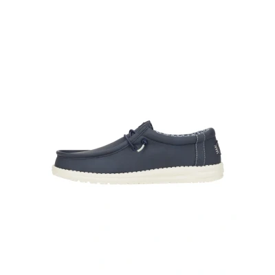 Immagine di Hey Dude Wally Classic Scarpe da barca, Uomo, Taglia: 45, Navy Sintetico / tessuto