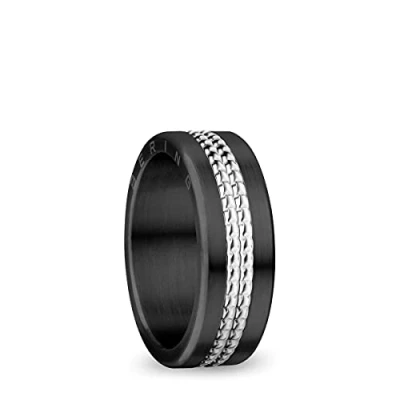 Immagine di BERING, Set di Anelli Intercambiabili da Donna, in Nero e Argento con L&#039;Esclusivo Sistema Twist &amp; Change, Colorado