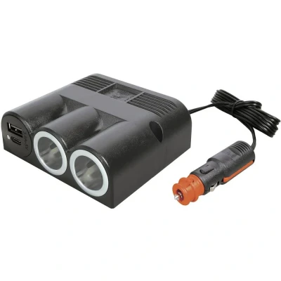Immagine di ProCar presa multipla a tre con Power USB C/A doppia 12 o 24 V/DC