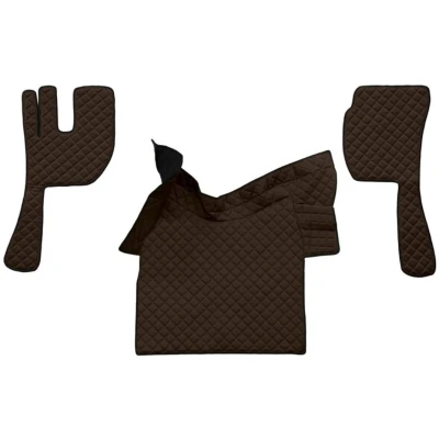 Immagine di F CORE FL02 BROWN Set tappetino Finta pelle anteriore 3 marrone