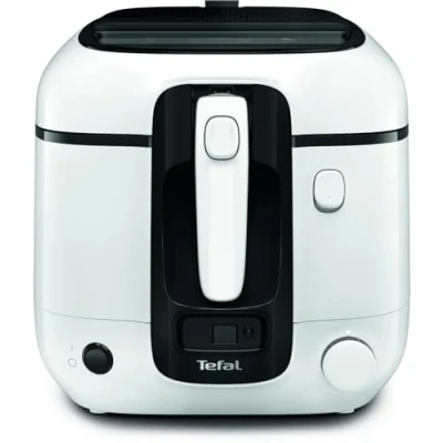Immagine di Tefal Friggitrice Super Uno FR3140 con timer, capacità: 2,2 litri, parti lavabili in lavastoviglie, rivestimento antiaderente, filtro antiodore, contenitore estraibile, bianco/nero