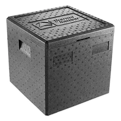 Immagine di Thermohauser Contenitore termico EPP per pizza con coperchio, 41,5 litri, 41 x 40 cm scatola la consegna a domicilio della