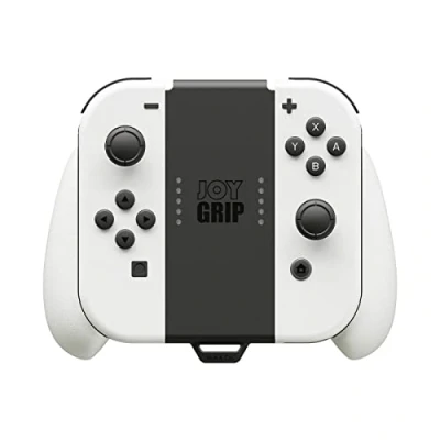 Immagine di Skull &amp; Co. JoyGrip for Nintendo Switch and OLED Joy Con Controller: Rechargeable Handheld Joystick Remote Control Holder with Interchangeable Grips White