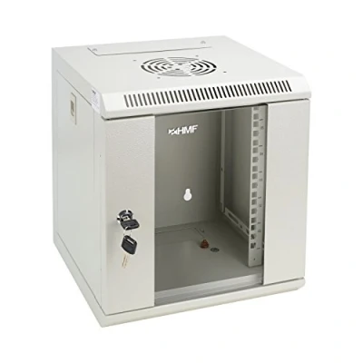 Immagine di HMF 63306 07 Armadio rack 10 pollici, di rete 6 U Completamente Assemblato 31,2 x 30 35 cm grigio chiaro
