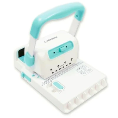 Immagine di Craftelier Mini Rilegatrice Minty Duo Binding Machine Compatibile con Spirali e Anelli fino a 1 di Diametro Disco Dimensioni 23,5 x 16 21 cm