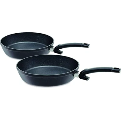 Immagine di Fissler Adamant Comfort Advantage,Set di padella in alluminio rivestite 24 cm, 28 2 pezzi, antiaderenti, antigraffio, adatte alla cottura a induzione