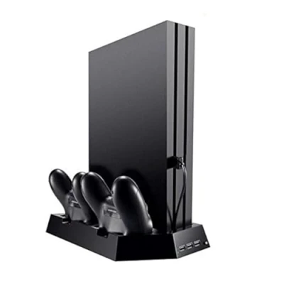 Immagine di OSTENT Supporto verticale per hub USB ventola di raffreddamento caricabatterie doppio console Sony PS4 / Slim/Pro