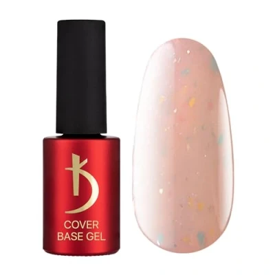 Immagine di Kodi Professional Smalto Semipermanente Beige Brilliante Fiocchi Camuffato Smalti Semipermanenti per Unghie Gel 7ml Base Cover Flakes Coat