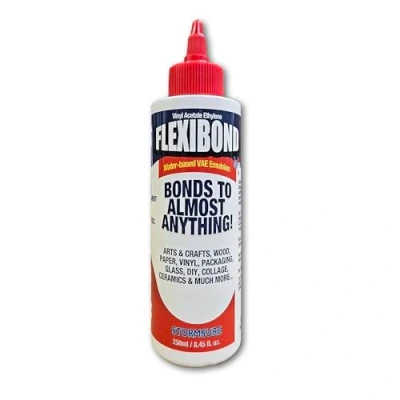 Immagine di Flexibond VAE Glue (250 ml), colla extra forte per arti e mestieri fai da te, trasparente, flessibile, atossica, si asciuga trasparente