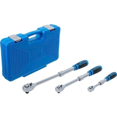 Immagine di BGS 25123 Set di cricchetti reversibili allungabile uscita quadrato esterno 6,3 mm (1/4&quot;) 10 12,5 (1/2&quot;) 3 pezzi.