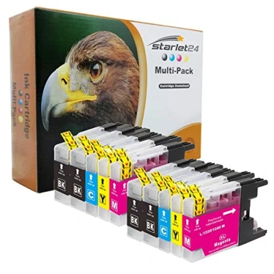 Immagine di 10 cartucce compatibili con Brother LC 1220 1240 DCP J525 W MFC J430 J5910 DW J625 J6510 J6710 J6910