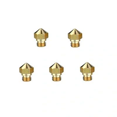 Immagine di S SIENOC in ottone estrusore ugello stampa testine compatibile per stampanti 3D Makerbot di M7 MK10 1.75mm (0.3mm 5 Pezzi)