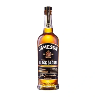 Immagine di Jameson Irish Whiskey Black Barrel, Blended Whisky Irlandese di malto e cereali, Fino a 12 anni invecchiamento in botti ex bourbon sherry, Con Astuccio, 40% Vol., 700 Ml