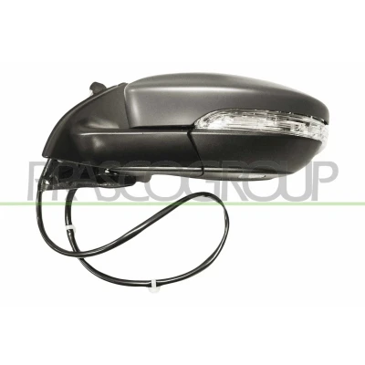 Immagine di Specchio retrovisore esterno Prasco Premium VG0557354P Sx con la prima mano termico, memoria, ribaltabile/ripiegabile elettricamente, illumina