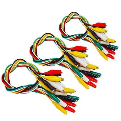 Immagine di Senven® 30 Pezzi Coccodrillo Doppio Attacco Morsetti a Cavi Elettrici, Set Di Prova Con Cavo Collegamento 53cm / 20,8 Pollici (5 Colori)