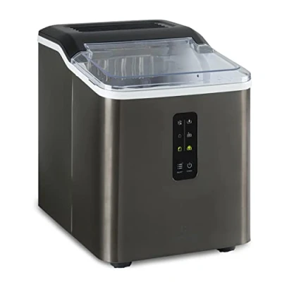 Immagine di Klarstein Macchina Ghiaccio 1.5L, del Professionale, Fabbricatore Secco fino a 12kg, Cubetti di Grandi e Piccole Dimensioni, Casa Autopulente, Ice Maker