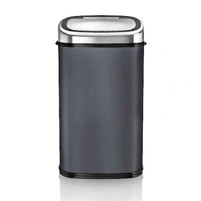 Immagine di Tower T80902 Cestino Spazzatura da Cucina con Sensore Pattumiera Automatica Chiusura Soft Close, Secchio Opzione Override Manuale, Smart 58 Litri, Antracite