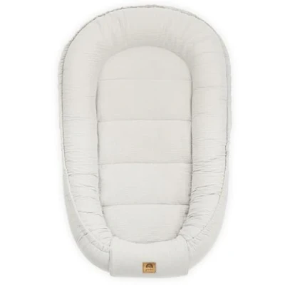 Immagine di PIMKO Nido per Neonato Riduttore lettino neonati Culla 60 x 90 cm mussola di cotone, colore: bianco