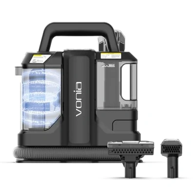 Immagine di Vonia Detergente per tappeti macchie divani Macchina la pulizia tappezzeria 450 W (Nero)