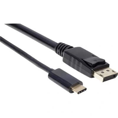 Immagine di Manhattan USB 2.0 Adattatore [1x Spina C® 1x DisplayPort] C auf DisplayPort Kabel Stecker/Stecker 4K@60Hz Ausgangssignal 2 m schwarz 2.00