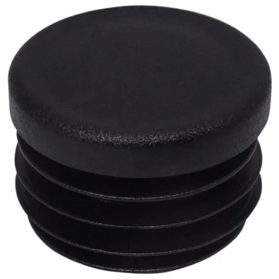 Immagine di SKIR&#039;CO Inserti per tubi rotondi da 30 mm, tappi pali di recinzione, in plastica nera, tubi, colore nero RAL 9005, 20 pezzi